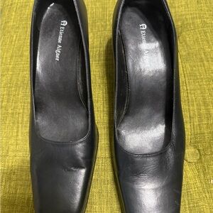 Etienne Aigner black leather Women's Shoes